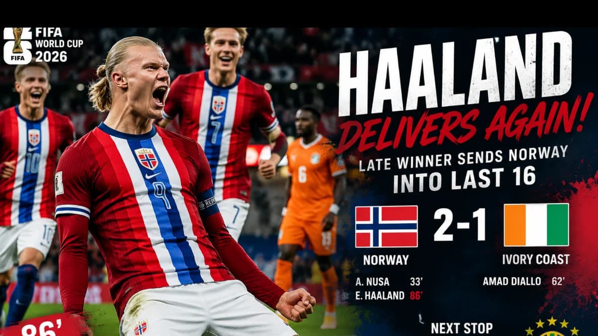 Haaland's Late Winner Sends Norway Into World Cup Last 16