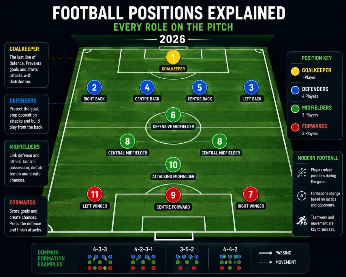Football Positions Explained: Every Role on the Pitch