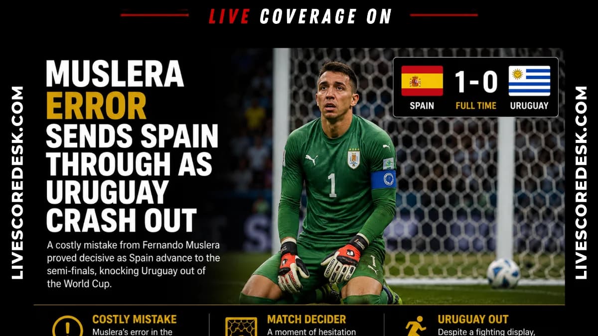 Muslera error sends Spain through as Uruguay crash out