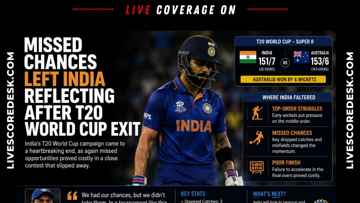 Missed Chances Left India Reflecting After T20 World Cup Exit