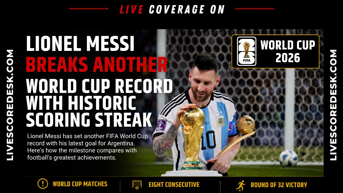 Lionel Messi breaks another World Cup record with historic scoring streak