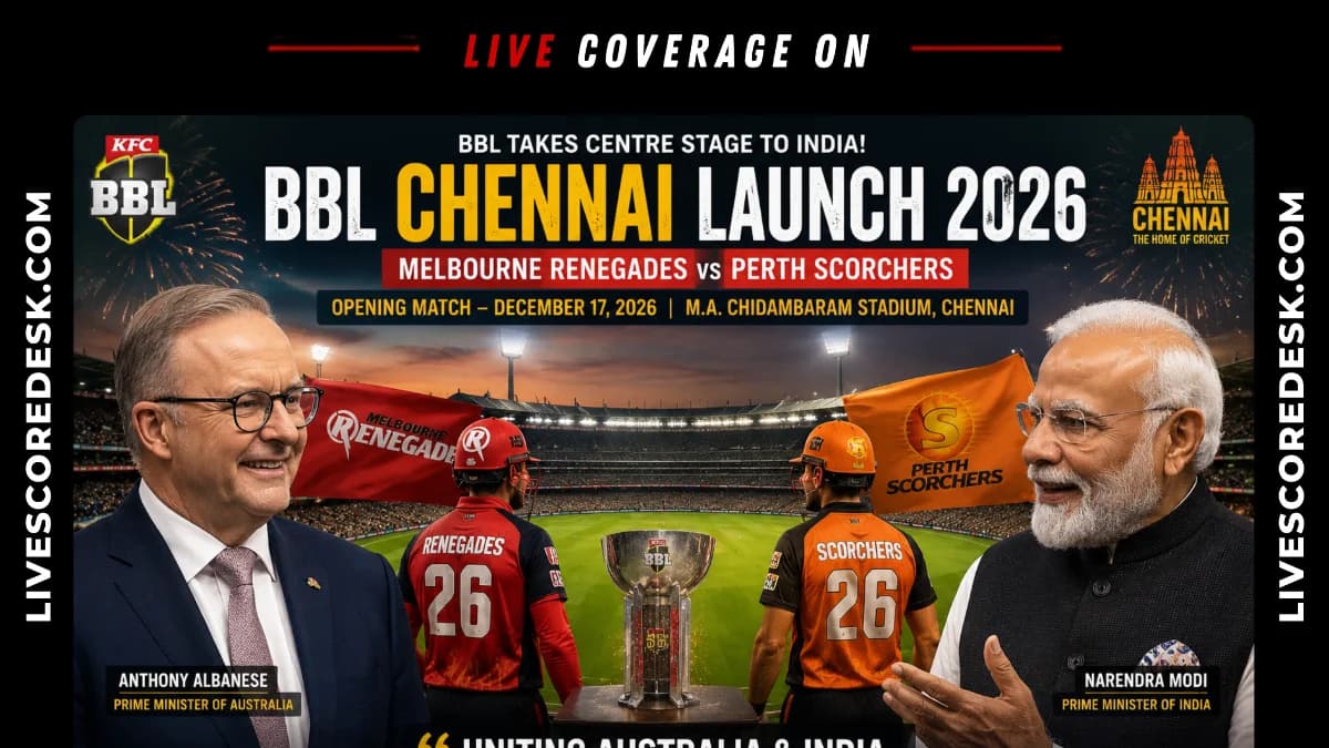 BBL Eyes Global Growth with Historic Chennai Season Opener