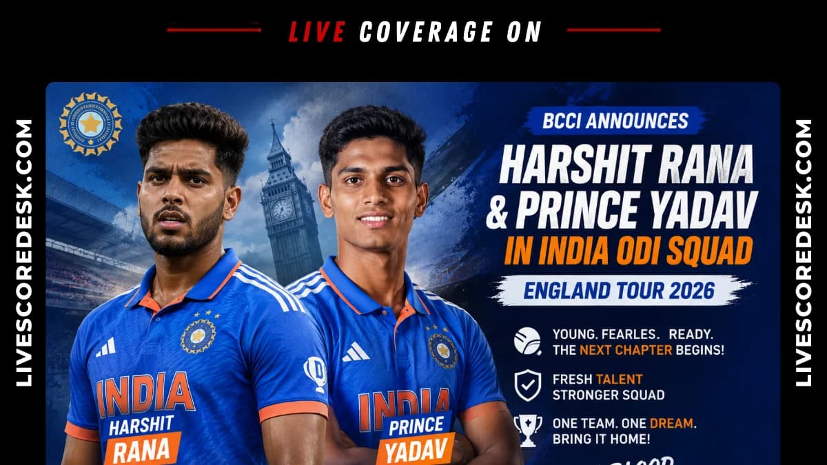 BCCI Replaces Harshit Rana as India Make Two Late Squad Changes