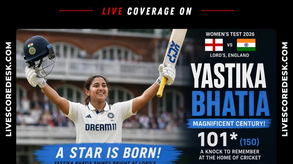 Yastika Bhatia's Lord's Century Puts India on Brink of Historic Win