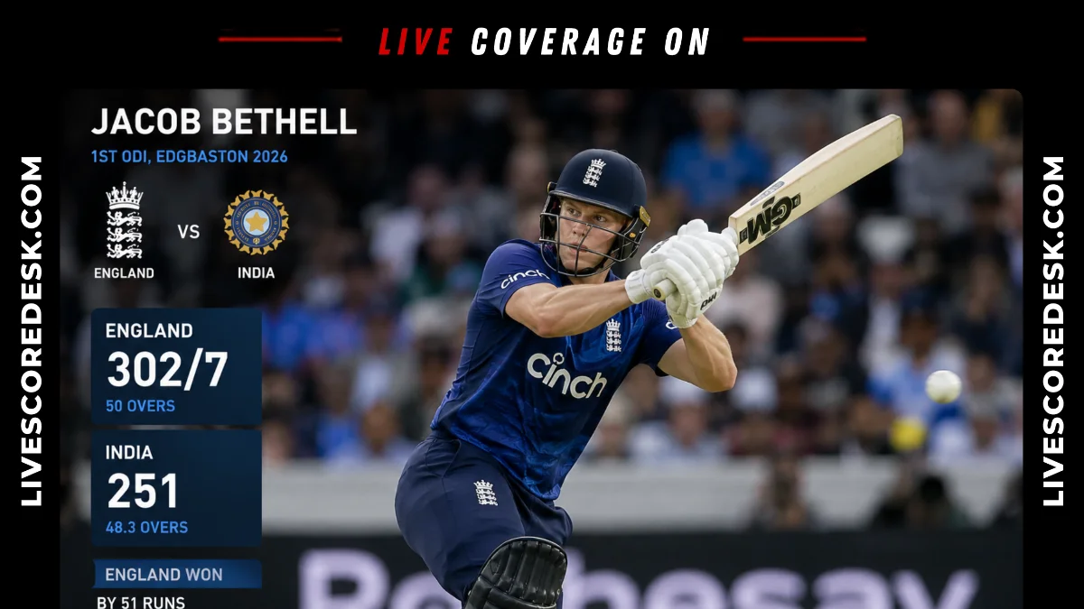 England Hand Jacob Bethell Surprise Opening Role for India ODI