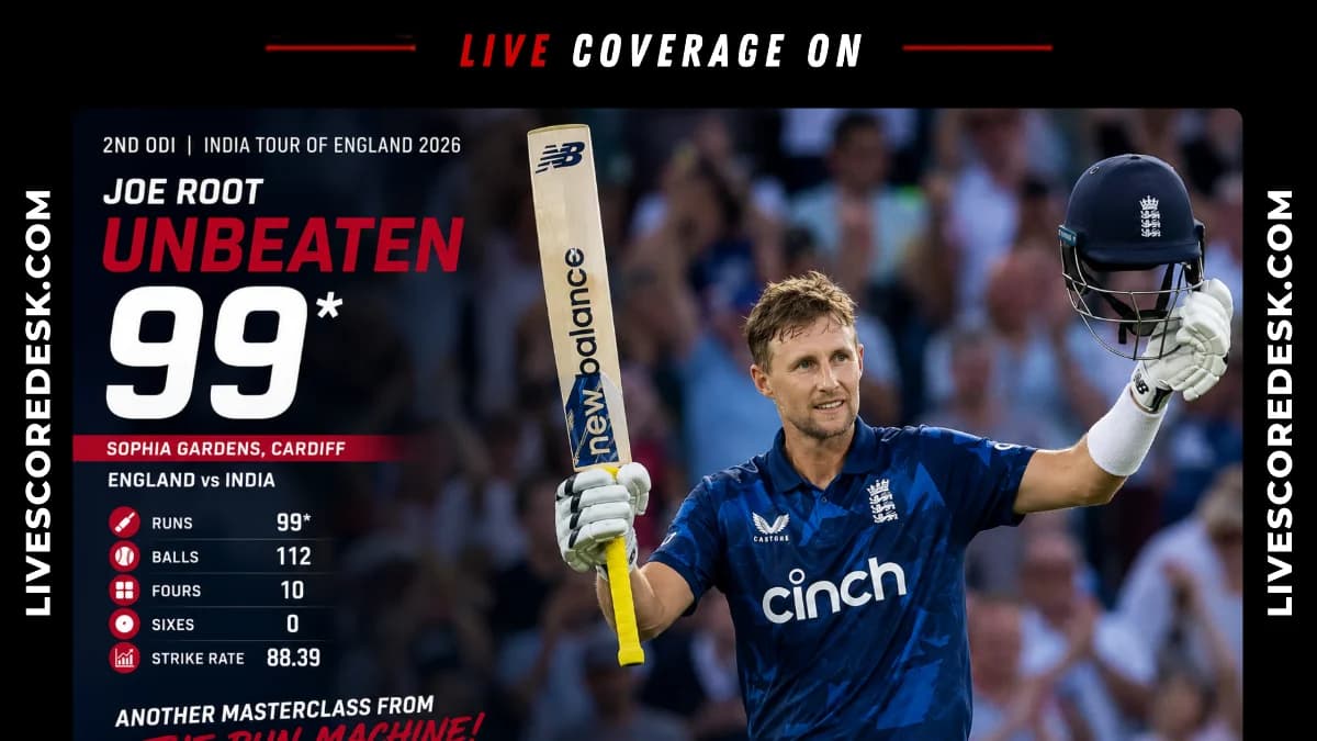 Joe Root's 99 Helps England Beat India by 4 Wickets in Cardiff