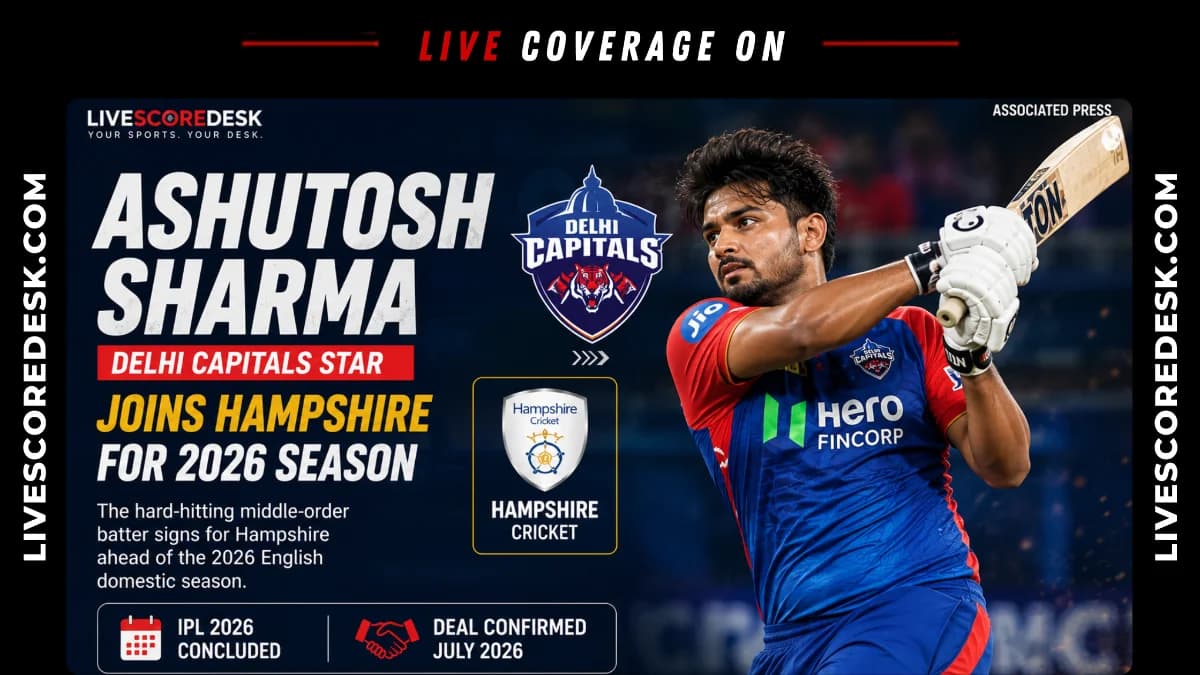 Ashutosh Sharma joins Hampshire for 2026 One-Day Cup campaign