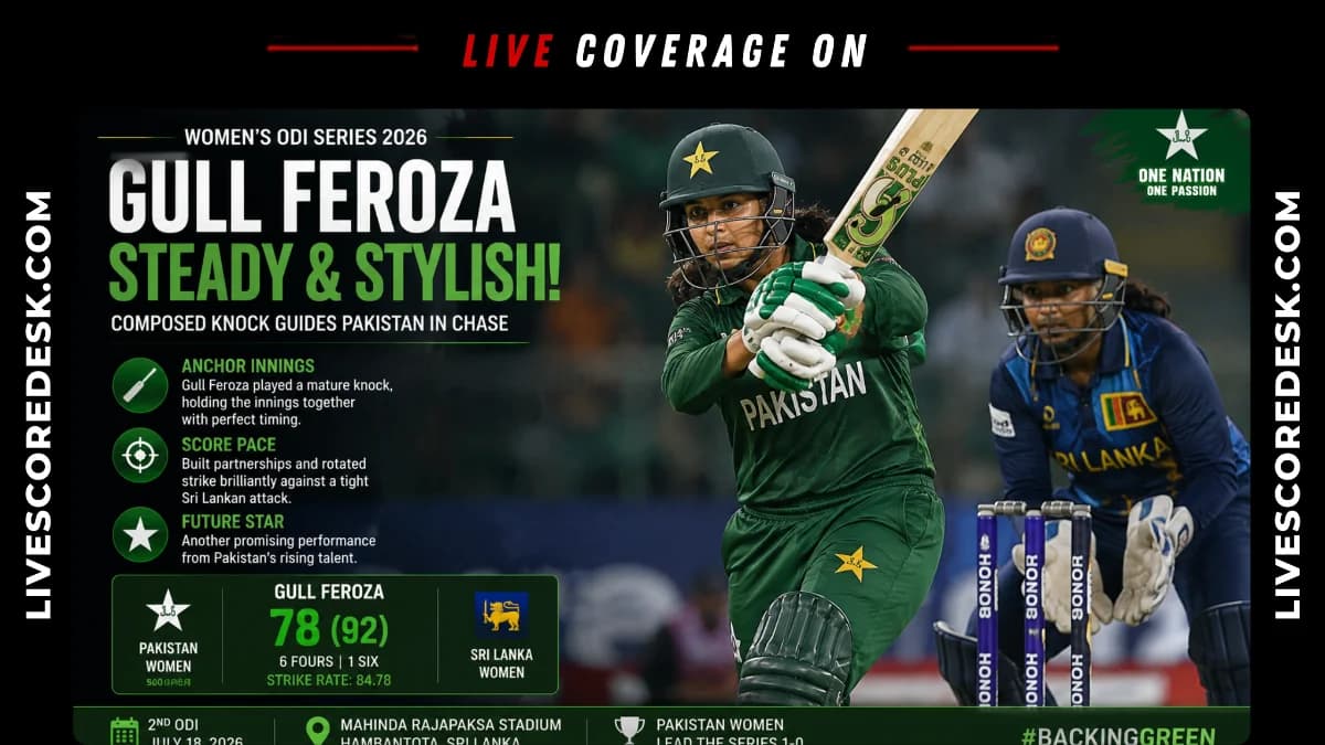 Gull Feroza's 78 powers Pakistan Women past Sri Lanka in 1st ODI