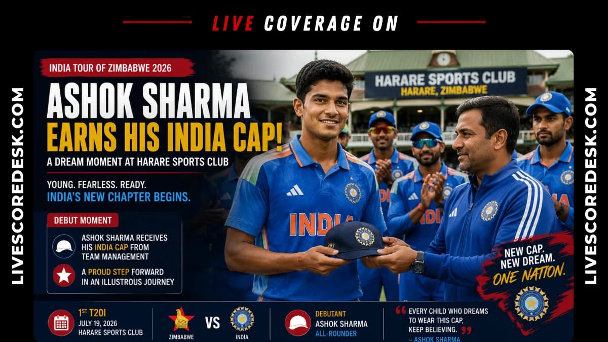 Ashok Sharma Makes India Debut as Iyer Chooses to Bowl vs Zimbabwe
